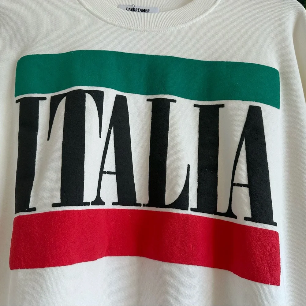 NWT Daydreamer Italia Boyfriend Sweatshirt. Size: Small. Excellent condition - Picture 8 of 16